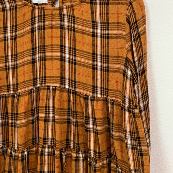 Maurices plaid tiered peasant blouse shirt women’s boho bohemian classic small - Picture 4 of 13